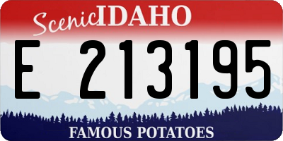 ID license plate E213195
