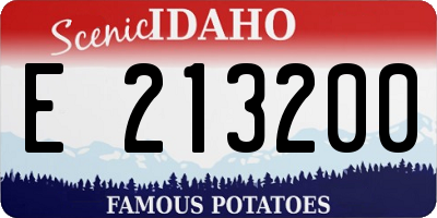 ID license plate E213200