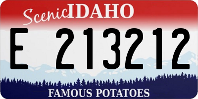 ID license plate E213212