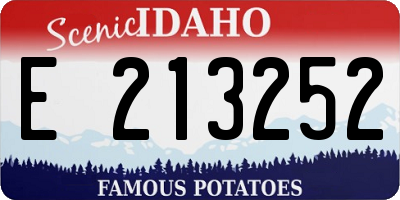 ID license plate E213252