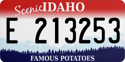 ID license plate E213253