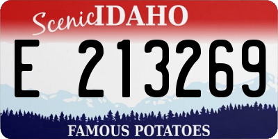 ID license plate E213269