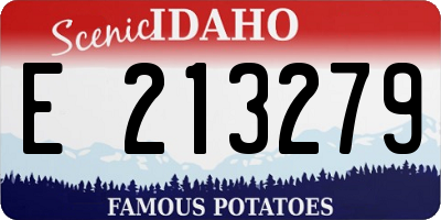 ID license plate E213279
