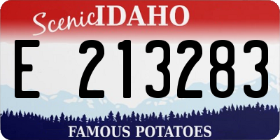 ID license plate E213283