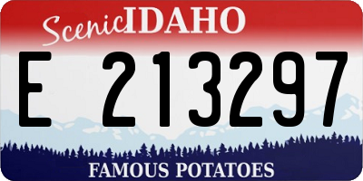 ID license plate E213297