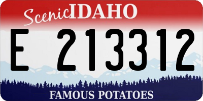 ID license plate E213312
