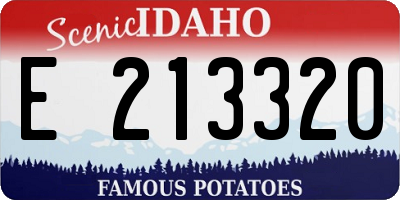 ID license plate E213320