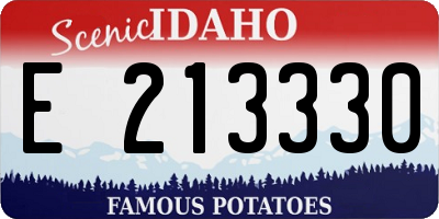 ID license plate E213330