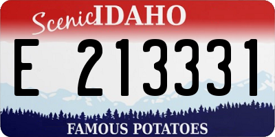 ID license plate E213331