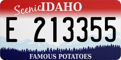 ID license plate E213355