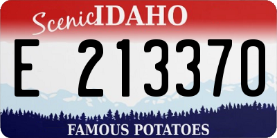 ID license plate E213370