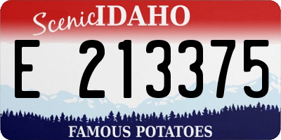 ID license plate E213375