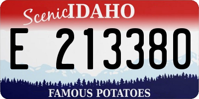 ID license plate E213380