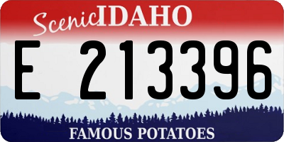 ID license plate E213396