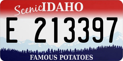 ID license plate E213397