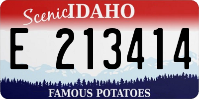 ID license plate E213414