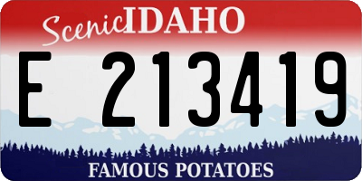ID license plate E213419