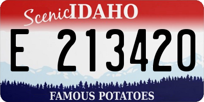 ID license plate E213420