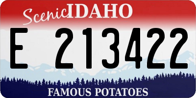 ID license plate E213422