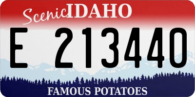 ID license plate E213440