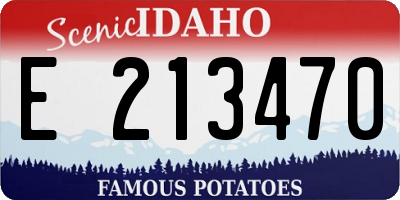 ID license plate E213470