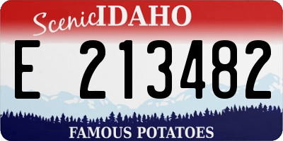 ID license plate E213482