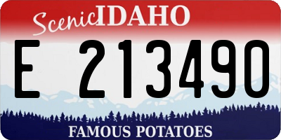 ID license plate E213490