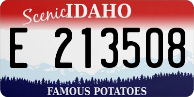 ID license plate E213508