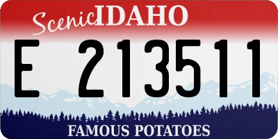 ID license plate E213511