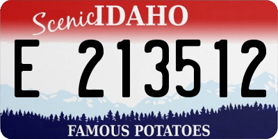 ID license plate E213512