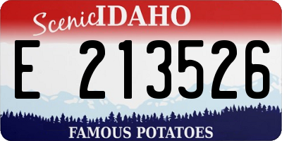 ID license plate E213526