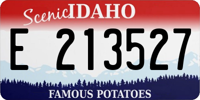 ID license plate E213527