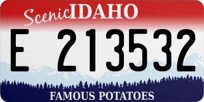 ID license plate E213532