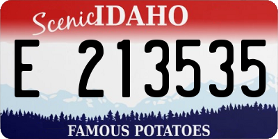 ID license plate E213535