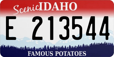 ID license plate E213544