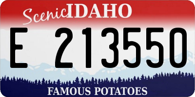 ID license plate E213550