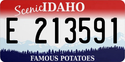 ID license plate E213591