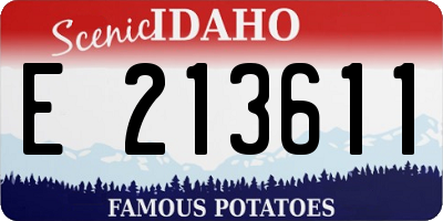 ID license plate E213611