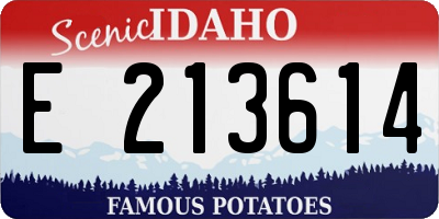 ID license plate E213614