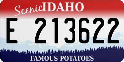 ID license plate E213622
