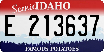 ID license plate E213637