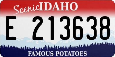 ID license plate E213638