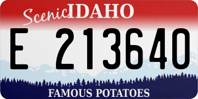 ID license plate E213640