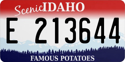 ID license plate E213644