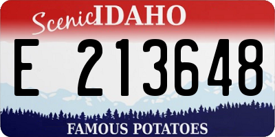 ID license plate E213648