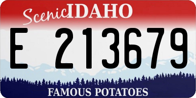 ID license plate E213679