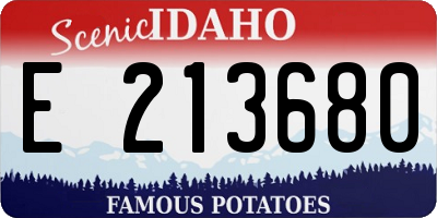 ID license plate E213680