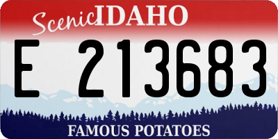 ID license plate E213683