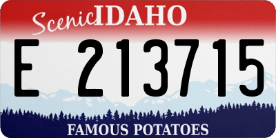 ID license plate E213715
