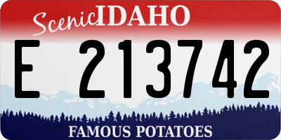 ID license plate E213742